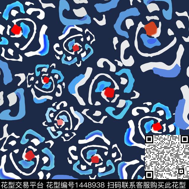 大牌风抽象小碎花数码印花华亿平台下载（图片编号: 1448938） - 瓦栏（Walan）