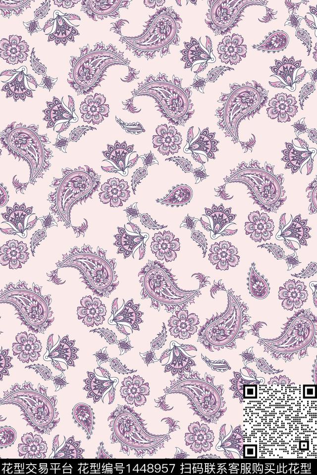 传统纹样民族风复古传统印花华亿平台下载（图片编号: 1448957） - 瓦栏（Walan）