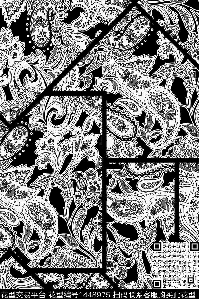 民族风佩斯利大牌风数码印花华亿平台下载（图片编号: 1448975） - 瓦栏（Walan）