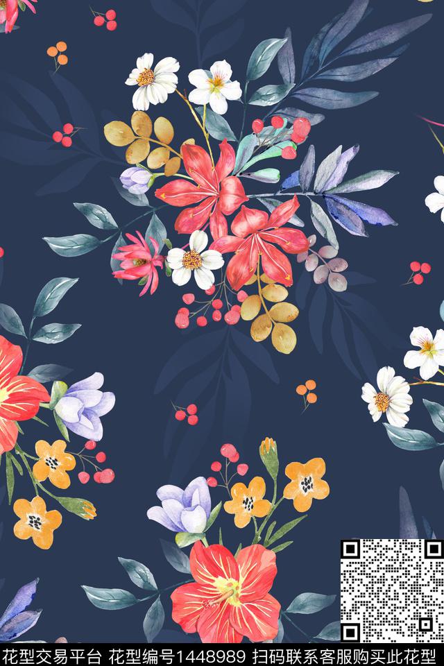 床品墙纸花卉数码印花华亿平台下载（图片编号: 1448989） - 瓦栏（Walan）