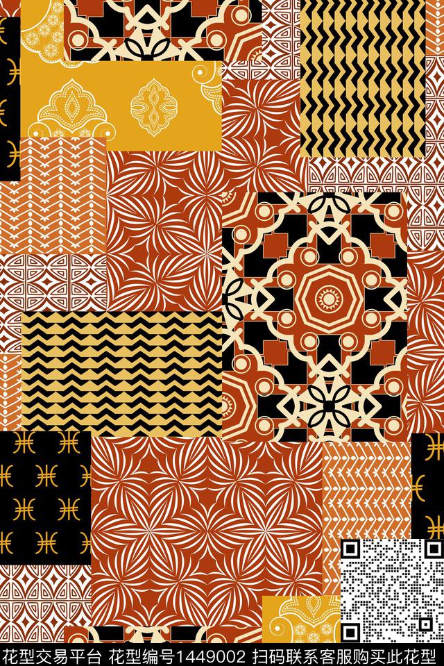 连衣裙数码华亿平台真丝数码印花华亿平台下载（图片编号: 1449002） - 瓦栏（Walan）