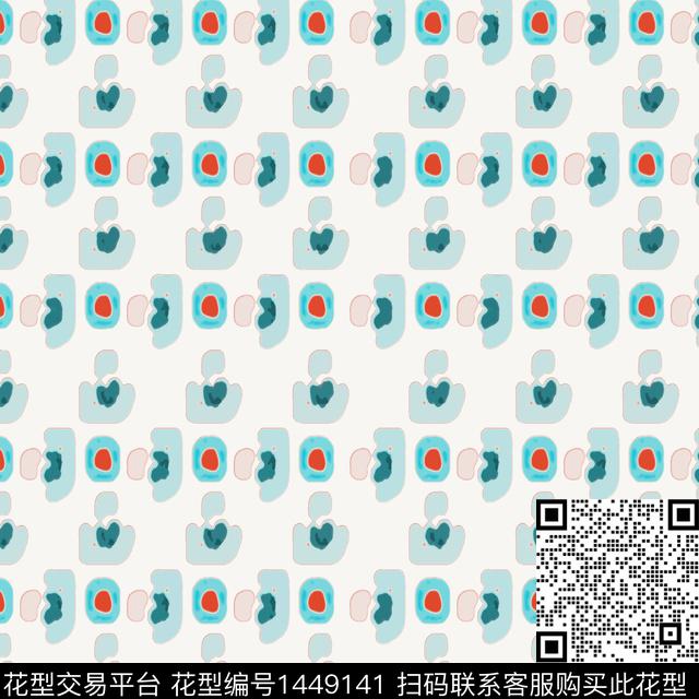 格子几何大牌风传统印花华亿平台下载（图片编号: 1449141） - 瓦栏（Walan）