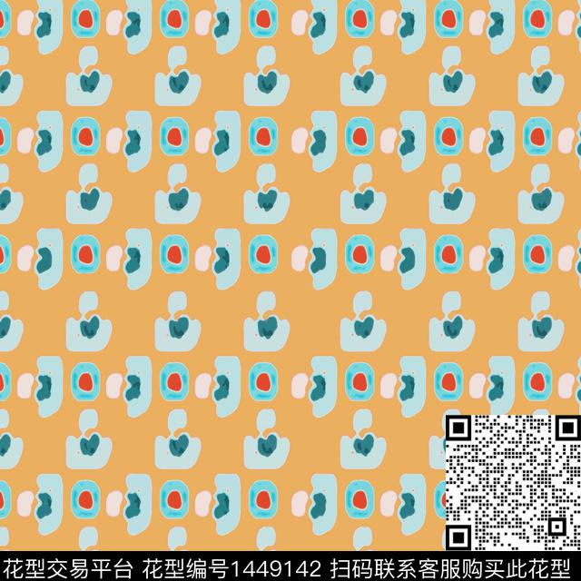 格子几何大牌风传统印花华亿平台下载（图片编号: 1449142） - 瓦栏（Walan）