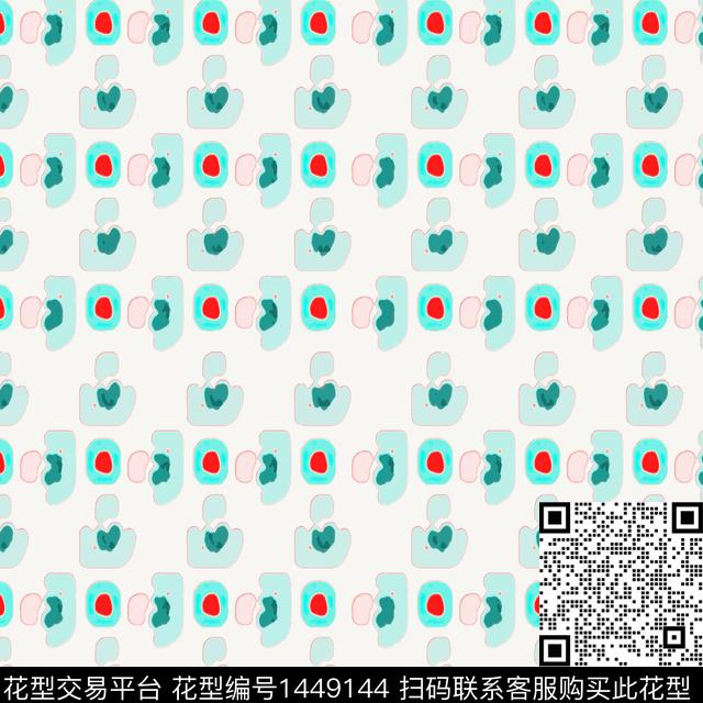 格子几何大牌风传统印花华亿平台下载（图片编号: 1449144） - 瓦栏（Walan）