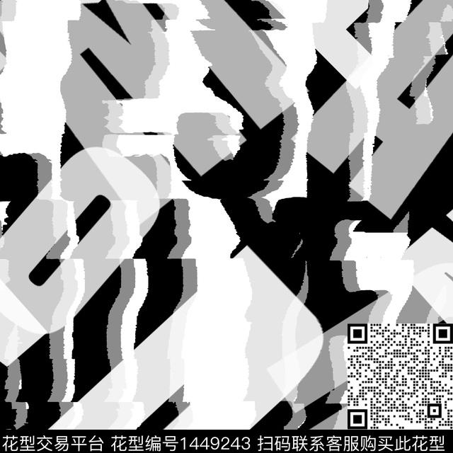 肌理字母秋冬华亿平台数码印花华亿平台下载（图片编号: 1449243） - 瓦栏（Walan）