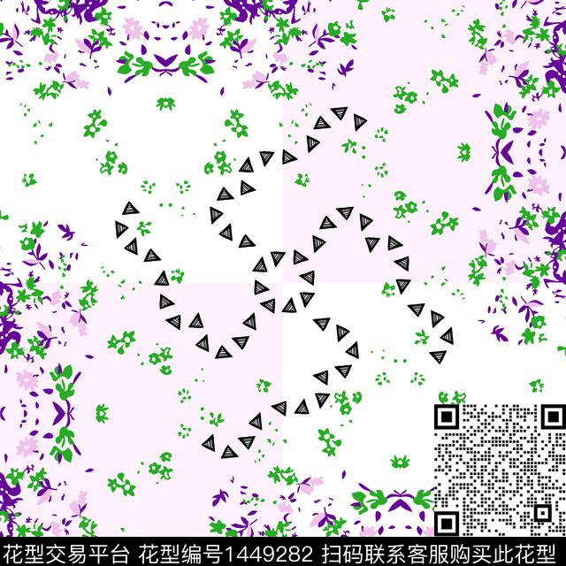 方巾小碎花围巾数码印花华亿平台下载（图片编号: 1449282） - 瓦栏（Walan）