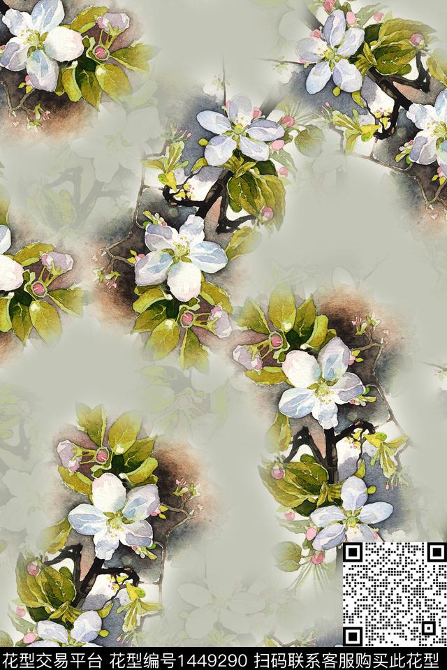 连衣裙数码华亿平台棉麻数码印花华亿平台下载（图片编号: 1449290） - 瓦栏（Walan）