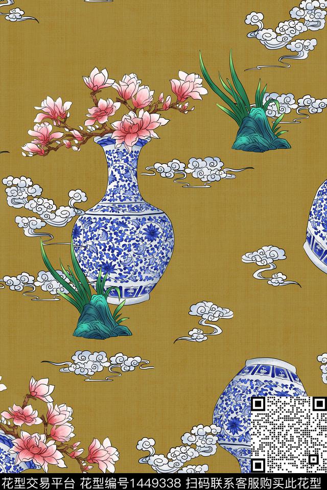 连衣裙数码华亿平台棉麻数码印花华亿平台下载（图片编号: 1449338） - 瓦栏（Walan）