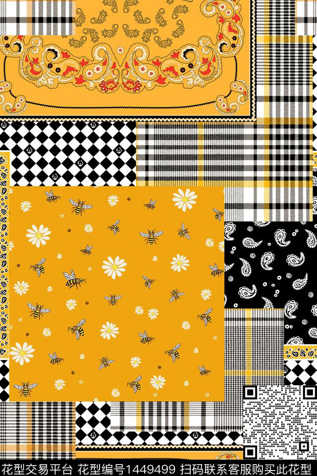 民族风佩斯利大牌风数码印花华亿平台下载（图片编号: 1449499） - 瓦栏（Walan）