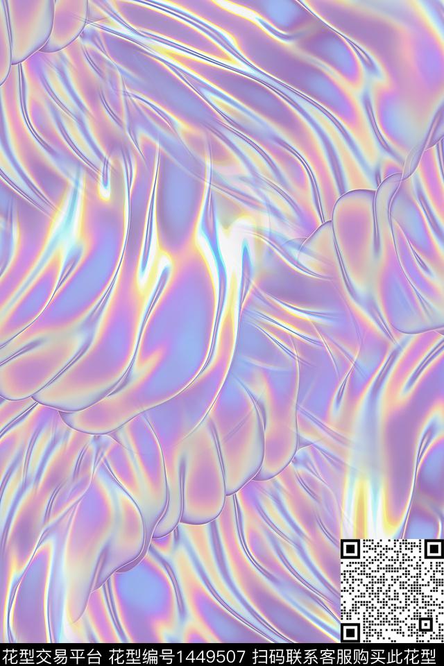 肌理炫彩大牌风数码印花华亿平台下载（图片编号: 1449507） - 瓦栏（Walan）