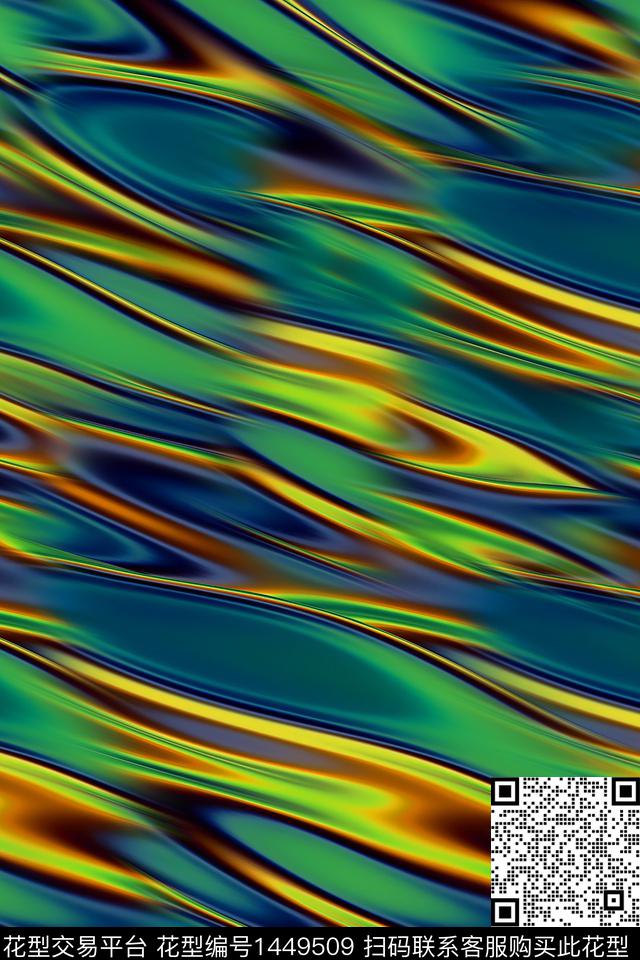 肌理抽象花卉大牌风数码印花华亿平台下载（图片编号: 1449509） - 瓦栏（Walan）