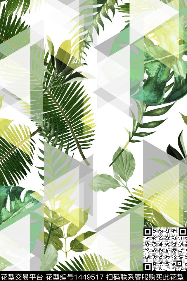 时尚热带华亿平台真丝数码印花华亿平台下载（图片编号: 1449517） - 瓦栏（Walan）