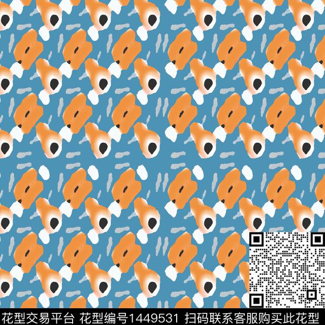 几何大牌风抽象数码印花华亿平台下载（图片编号: 1449531） - 瓦栏（Walan）