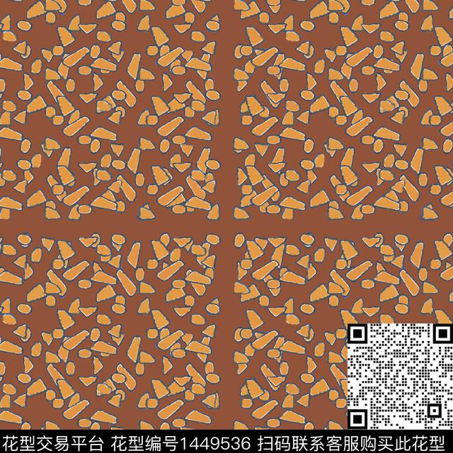 格子几何大牌风传统印花华亿平台下载（图片编号: 1449536） - 瓦栏（Walan）