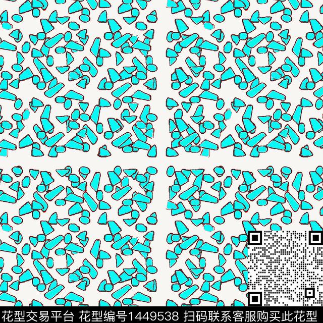 格子几何大牌风传统印花华亿平台下载（图片编号: 1449538） - 瓦栏（Walan）
