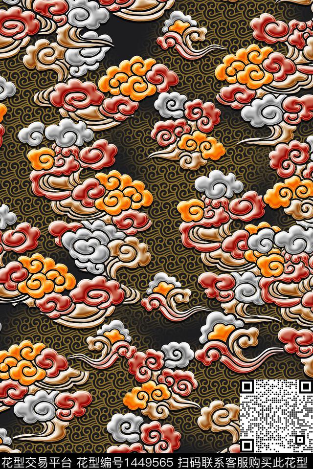 连衣裙数码华亿平台香云纱数码印花华亿平台下载（图片编号: 1449565） - 瓦栏（Walan）