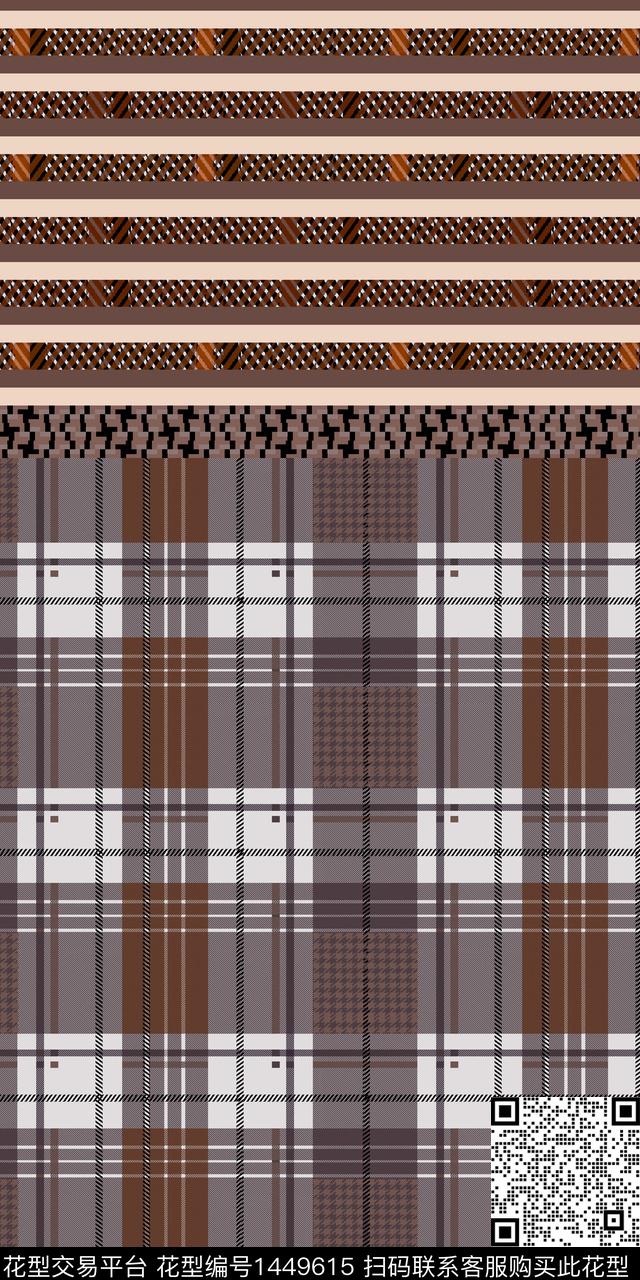 格子男装定位花传统印花华亿平台下载（图片编号: 1449615） - 瓦栏（Walan）