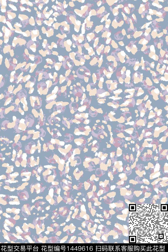 豹纹炫彩波点数码印花华亿平台下载（图片编号: 1449616） - 瓦栏（Walan）