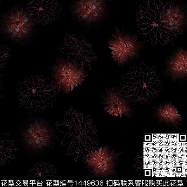 花卉小碎花满版散花数码印花华亿平台下载（图片编号: 1449636） - 瓦栏（Walan）