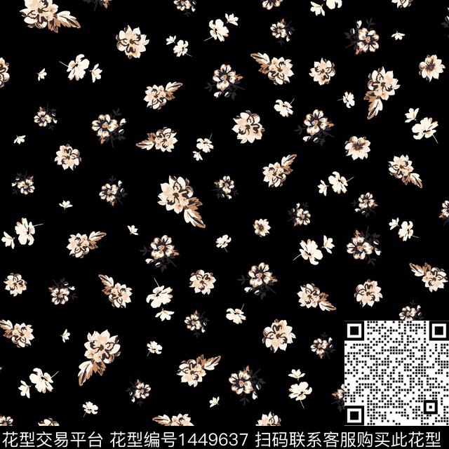 花卉小碎花满版散花数码印花华亿平台下载（图片编号: 1449637） - 瓦栏（Walan）