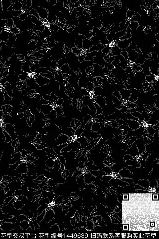 花卉小碎花满版散花数码印花华亿平台下载（图片编号: 1449639） - 瓦栏（Walan）