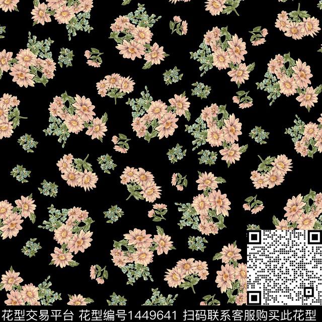 花卉小碎花满版散花数码印花华亿平台下载（图片编号: 1449641） - 瓦栏（Walan）