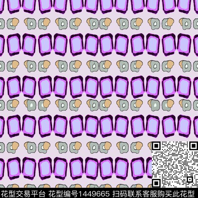 几何大牌风抽象数码印花华亿平台下载（图片编号: 1449665） - 瓦栏（Walan）