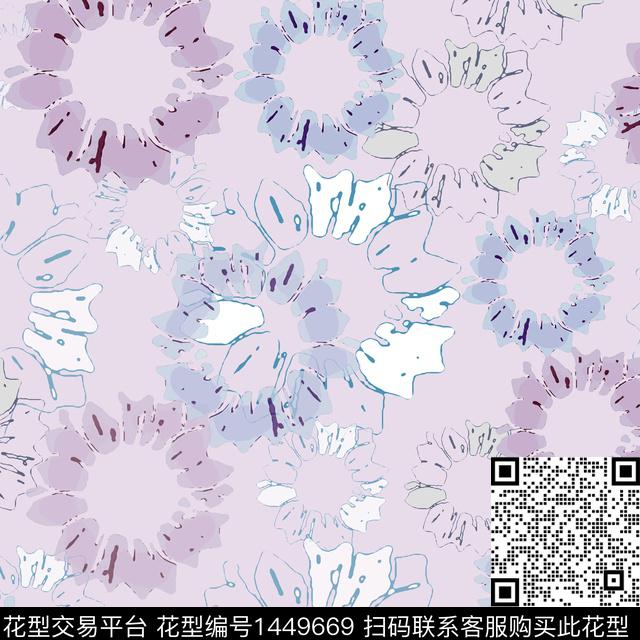 大牌风抽象小碎花数码印花华亿平台下载（图片编号: 1449669） - 瓦栏（Walan）