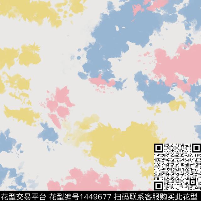 扎染华亿平台佩斯利大牌风数码印花华亿平台下载（图片编号: 1449677） - 瓦栏（Walan）