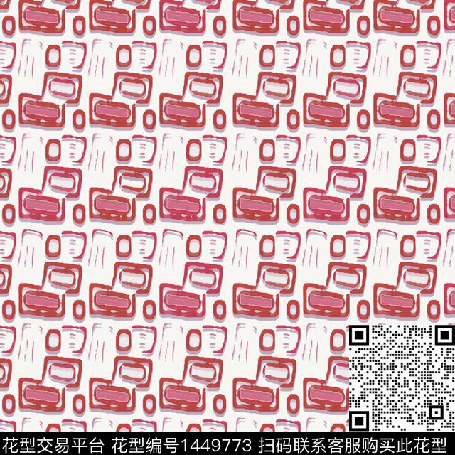 格子几何大牌风传统印花华亿平台下载（图片编号: 1449773） - 瓦栏（Walan）