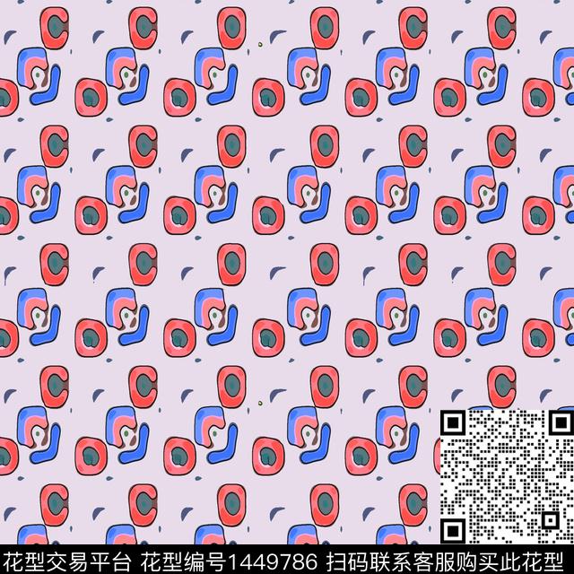 格子几何大牌风数码印花华亿平台下载（图片编号: 1449786） - 瓦栏（Walan）