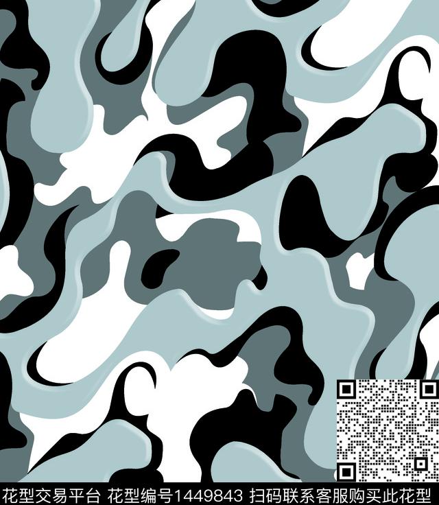 男装满版花几何数码华亿平台数码印花华亿平台下载（图片编号: 1449843） - 瓦栏（Walan）