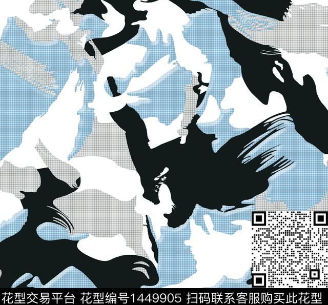 男装满版花几何数码华亿平台数码印花华亿平台下载（图片编号: 1449905） - 瓦栏（Walan）