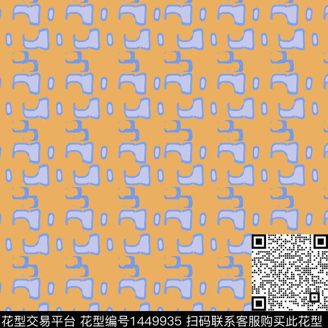 几何大牌风抽象传统印花华亿平台下载（图片编号: 1449935） - 瓦栏（Walan）