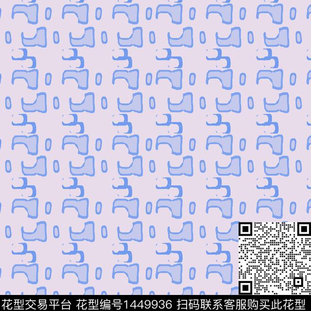 几何大牌风抽象传统印花华亿平台下载（图片编号: 1449936） - 瓦栏（Walan）