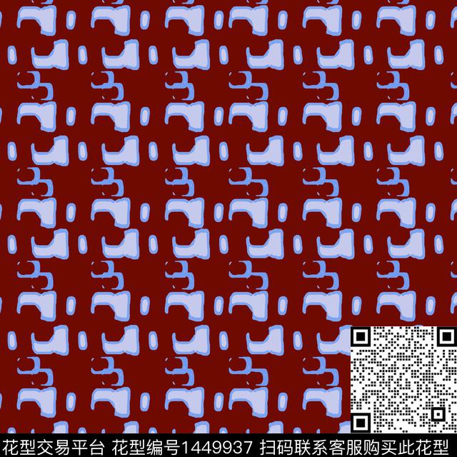 几何大牌风抽象传统印花华亿平台下载（图片编号: 1449937） - 瓦栏（Walan）