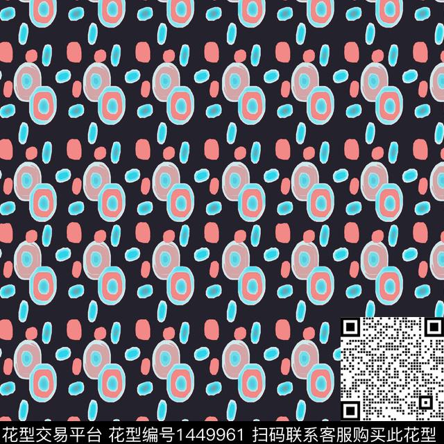 几何大牌风抽象数码印花华亿平台下载（图片编号: 1449961） - 瓦栏（Walan）