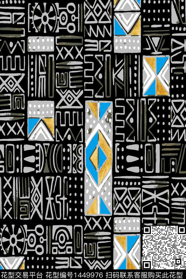 男装满版花撞色趣味数码印花华亿平台下载（图片编号: 1449976） - 瓦栏（Walan）