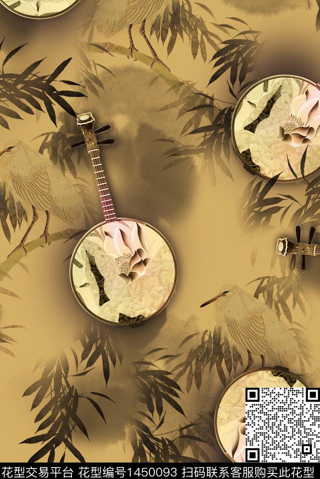 连衣裙数码华亿平台香云纱数码印花华亿平台下载（图片编号: 1450093） - 瓦栏（Walan）