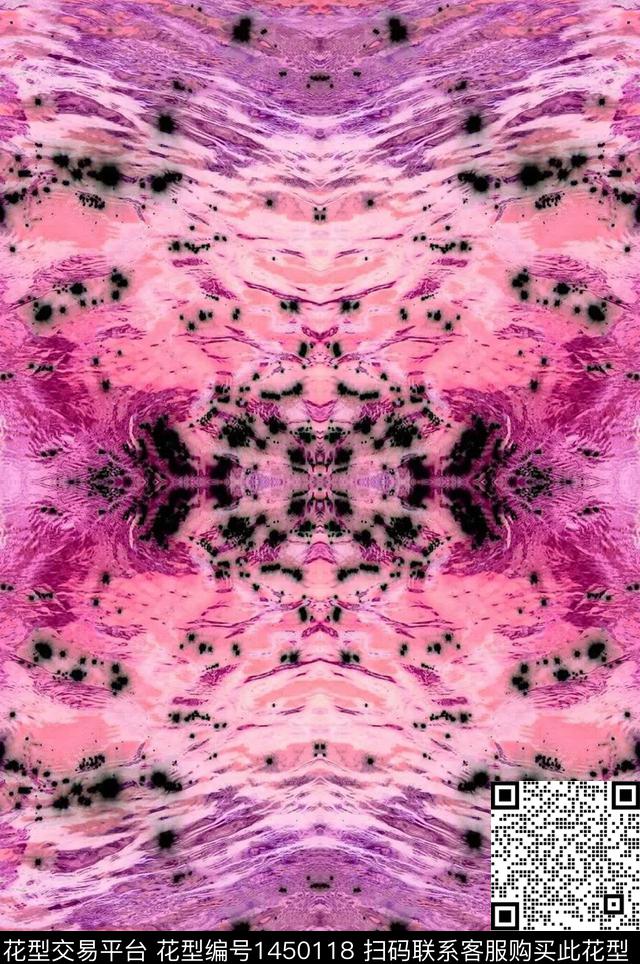 肌理男装抽象数码印花华亿平台下载（图片编号: 1450118） - 瓦栏（Walan）