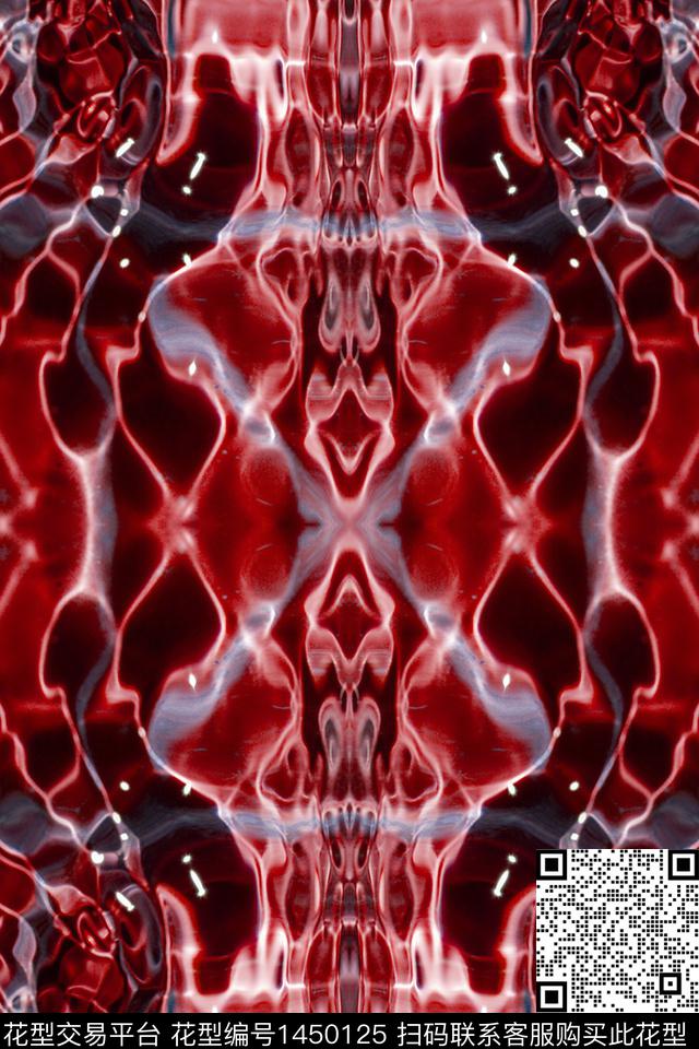 几何肌理女装数码印花华亿平台下载（图片编号: 1450125） - 瓦栏（Walan）