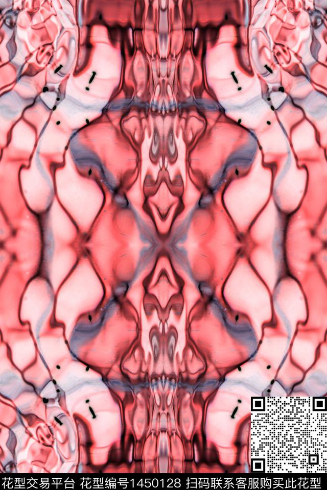 几何肌理女装数码印花华亿平台下载（图片编号: 1450128） - 瓦栏（Walan）