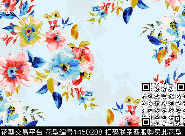 花卉大牌风小碎花数码印花华亿平台下载（图片编号: 1450288） - 瓦栏（Walan）