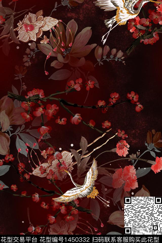 民族风香云纱大牌风数码印花华亿平台下载（图片编号: 1450332） - 瓦栏（Walan）