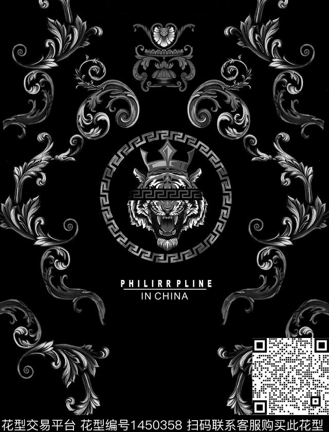 动物花卉男装大牌风数码印花华亿平台下载（图片编号: 1450358） - 瓦栏（Walan）