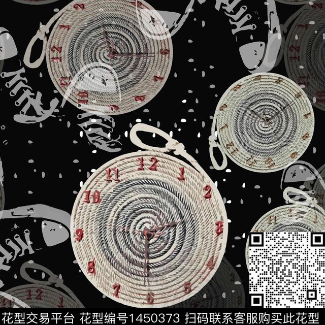 圆形趣味表传统印花华亿平台下载（图片编号: 1450373） - 瓦栏（Walan）