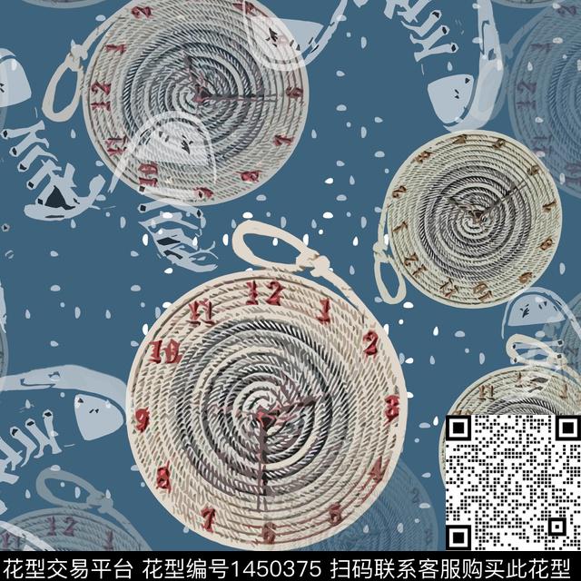 圆形趣味表传统印花华亿平台下载（图片编号: 1450375） - 瓦栏（Walan）