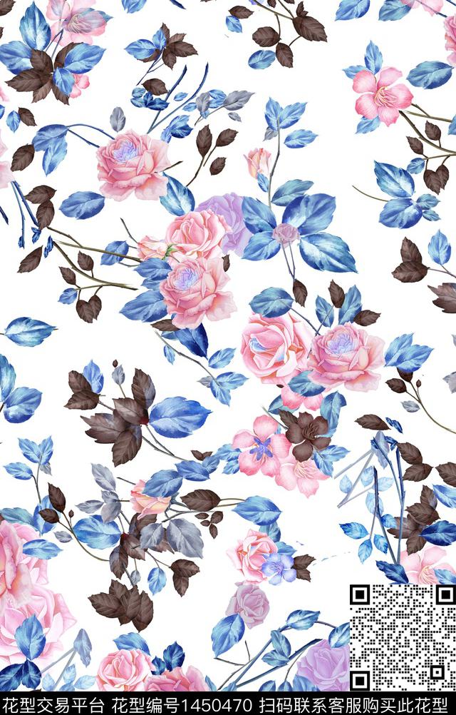 民族花卉花卉春夏华亿平台传统印花华亿平台下载（图片编号: 1450470） - 瓦栏（Walan）