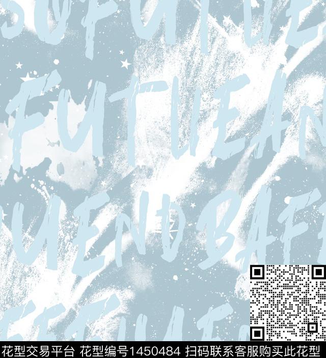 男装满版花字母数码印花华亿平台下载（图片编号: 1450484） - 瓦栏（Walan）