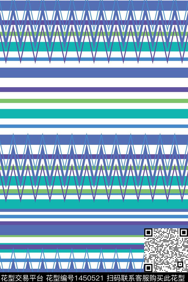 几何字母抽象数码印花华亿平台下载（图片编号: 1450521） - 瓦栏（Walan）